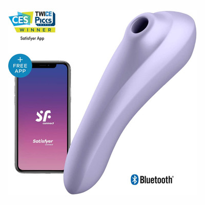 Foto 7 do produto Estimulador 2 em 1 Recarregável com 11 Intensidades de Sucção e Vibração - Satisfyer Dual Pleasure | Disponível em 2 Cores