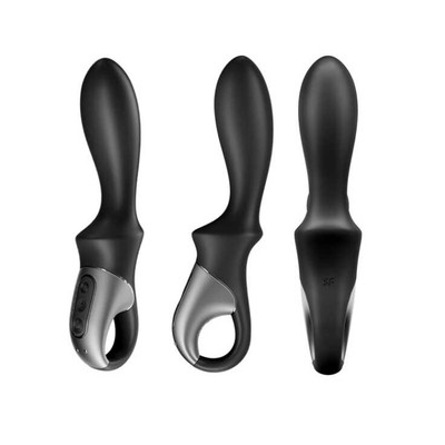 Foto 2 do produto Estimulador Anal em Silicone com 12 Modos de Vibração, Função Aquecimento e App Interativo - Satisfyer Heat Climax | 11 x 3,9 cm