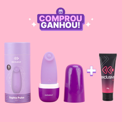 Estimulador Clitoriano com 11 Modos de Pulsação e Case Armazenadora Recarregável - Exclusiva Sophia Pulse