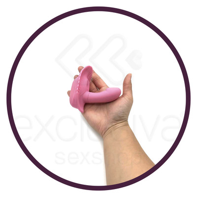 Estimulador Clitoriano em Forma de Concha com Mini Pênis Penetrável, 30 Funções de Vibração e Controle sem Fio - Pretty Love Fancy Clamshell | Disponível em 2 Cores