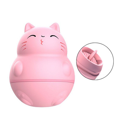 Foto 1 do produto Estimulador Clitoriano em Formato de Gatinho, Língua com 12 Movimentos e Carregamento via Cabo USB - Born To Feeling | 7,6 x 6,2 cm