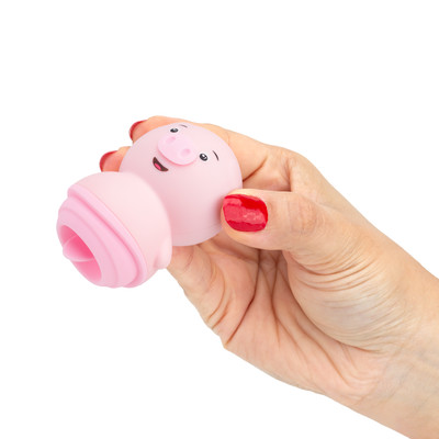 Estimulador Clitoriano em Formato de Porco e Língua com 6 Movimentos - Pig Licking | 8,1 x 4,6 cm