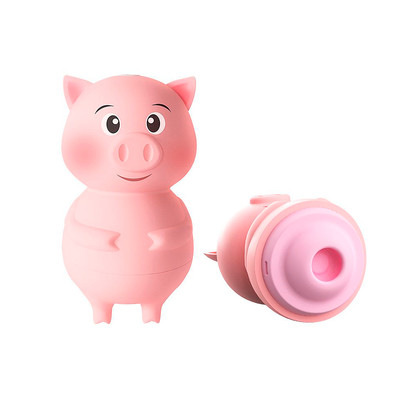 Foto 1 do produto Estimulador Clitoriano em Formato de Porquinho com 10 Modos de Pulsação e Recarregável - Piggy Rabicó | 9,2 x 4,6 cm