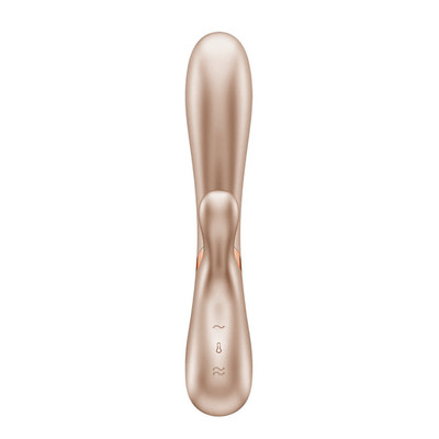 Foto 4 do produto Vibrador Rabbit em Silicone com 12 Modos de Vibração, Função Aquecimento e Controle via Aplicativo - Satisfyer Hot Lover | 11,5 x 3 cm | Disponível em 3 Cores