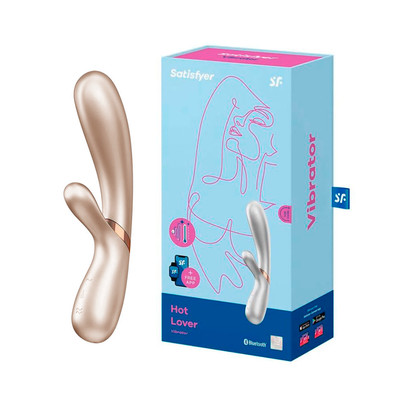 Estimulador Clitoriano e de Ponto G Feito em Silicone com 2 Motores Potentes, Função Aquecimento e Aplicativo - Satisfyer Hot Lover | 19 x 3 cm | Disponível em 3 Cores