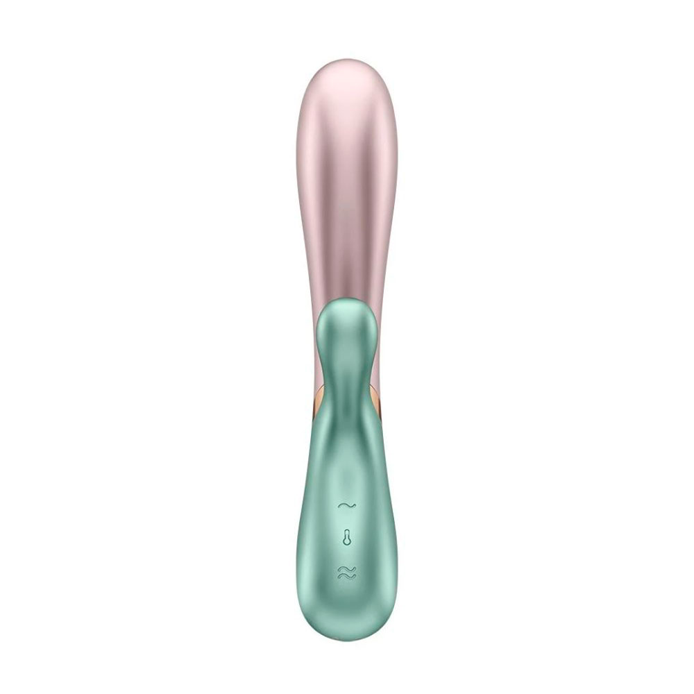Vibrador Rabbit em Silicone com 12 Modos de Vibração, Função Aquecimento e Controle via Aplicativo - Satisfyer Hot Lover | 11,5 x 3 cm | Disponível em 3 Cores - 11