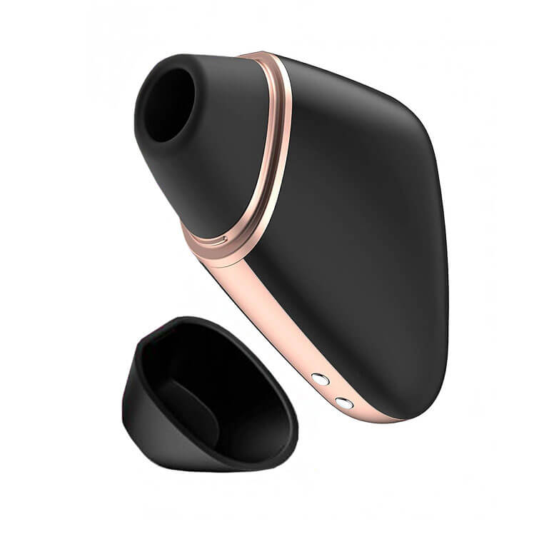 Estimulador Clitoriano Recarregável com 10 Modos de Vibração, 11 Intensidades de Sucção e Aplicativo - Satisfyer Love Triangle - 2