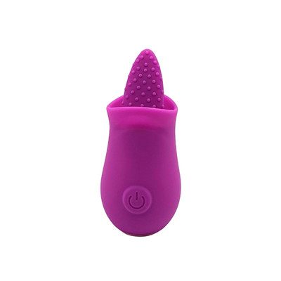 Foto 3 do produto Estimulador Clitoriano Recarregável em Formato de Rosa com 10 Modos de Vibrações em Movimentos de Língua - Vibrating Cunnilingus Massager | Disponível em 3 Cores