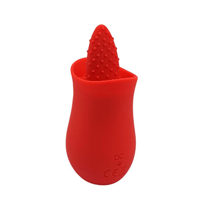 Foto 7 do produto Estimulador Clitoriano Recarregável em Formato de Rosa com 10 Modos de Vibrações em Movimentos de Língua - Vibrating Cunnilingus Massager | Disponível em 3 Cores