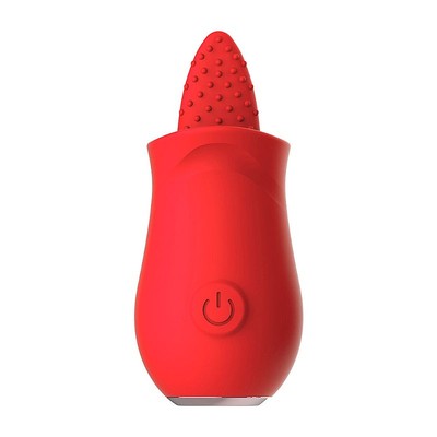 Foto 6 do produto Estimulador Clitoriano Recarregável em Formato de Rosa com 10 Modos de Vibrações em Movimentos de Língua - Vibrating Cunnilingus Massager | Disponível em 3 Cores
