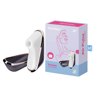 Foto 1 do produto Estimulador Clitoriano Recarregável com 11 Níveis de Intensidade - Satisfyer PRO Traveler - 10 x 3,5 cm
