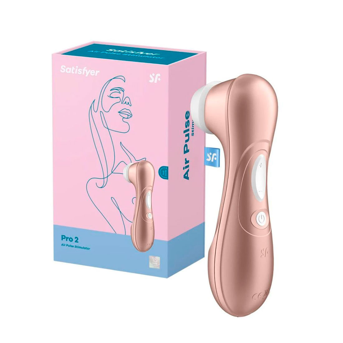 Estimulador Clitoriano Recarregável com 11 Níveis de Sucção e à Prova D'água - Satisfyer PRO² | 16,5 x 4,6 cm | Disponível em 3 Cores - 3