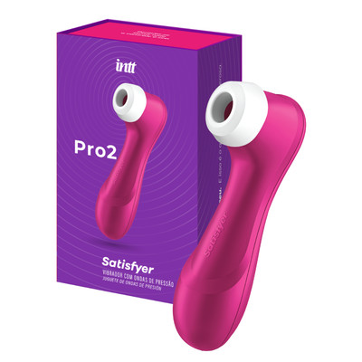 Estimulador Clitoriano Recarregável com 11 Níveis de Sucção e à Prova D'água - Satisfyer PRO2 Collab Intt | 16,5 x 4,6 cm | Disponível em 2 Cores