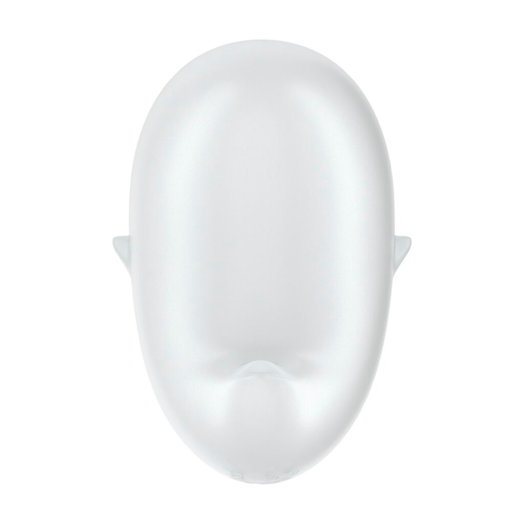 Estimulador Clitoriano Recarregável em Silicone com 2 Motores, 11 Intensidades de Ondas de Pressão e 12 Modos de Vibração - Satisfyer Cutie Ghost | 9,0 x 5,6 cm | Cor: Branco - 4