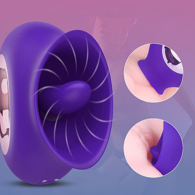 Foto 2 do produto Estimulador Clitoriano Recarregável em Silicone com 9 Modos de Movimentação de Língua e 9 Modos de Vibração - S-Hande Cleópatra - 9,3 x 8 cm | Disponível em 2 Cores