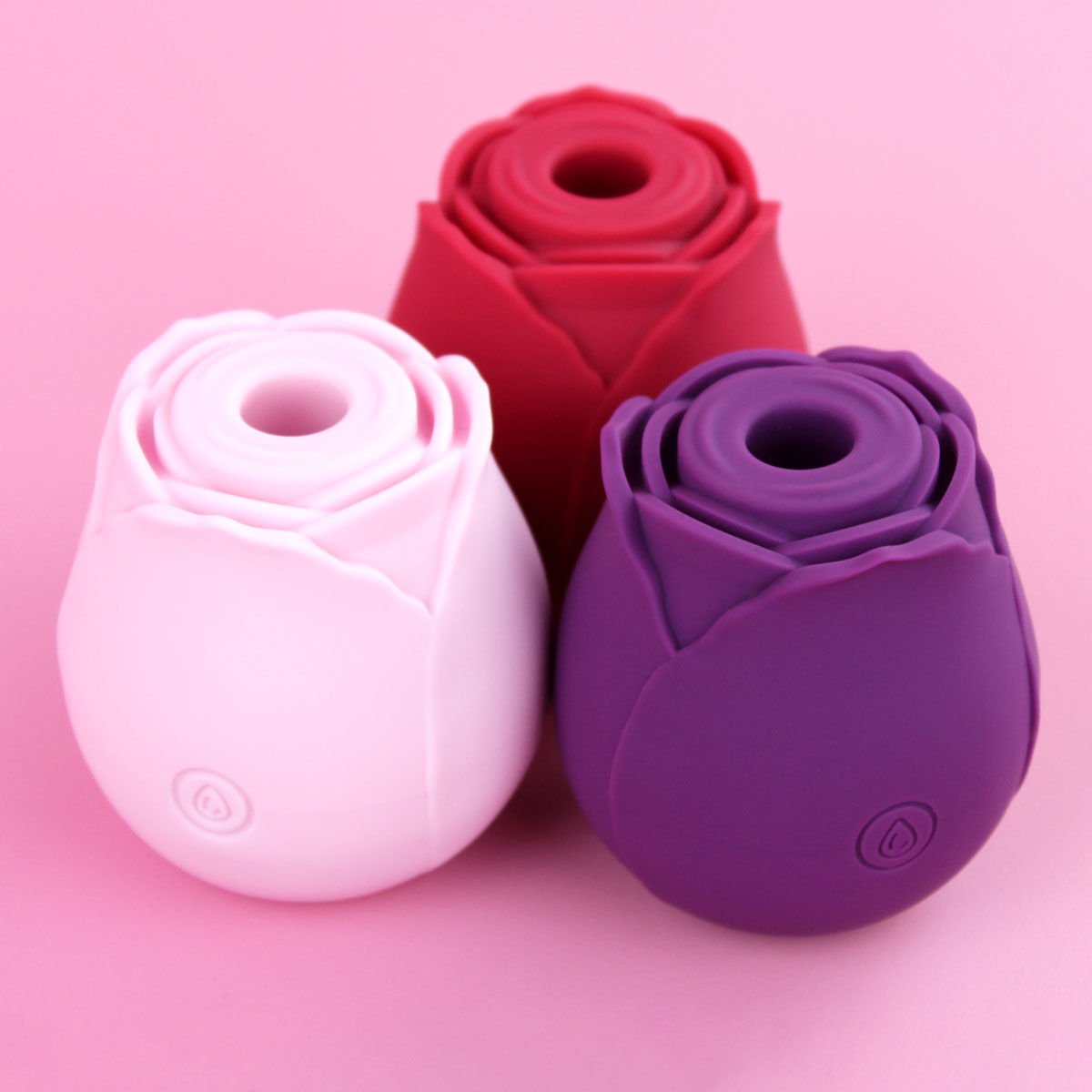 Estimulador Clitoriano Recarregável em Silicone com Formato de Rosa e 10 Modos de Pulsação - Happy Meeting | Disponível em 3 Cores - 2