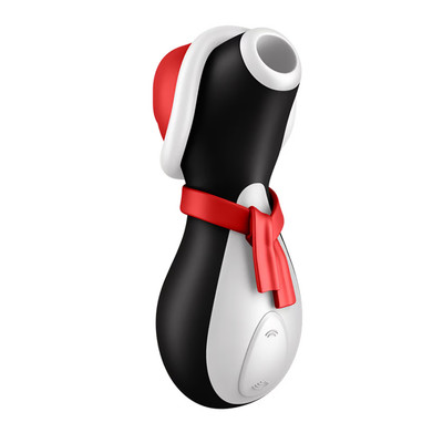 Estimulador Sugador Clitoriano em Silicone com 11 Modos de Vibração e Recarregável - Satisfyer Penguin Holiday Edition | 12,5 x 4,6 cm