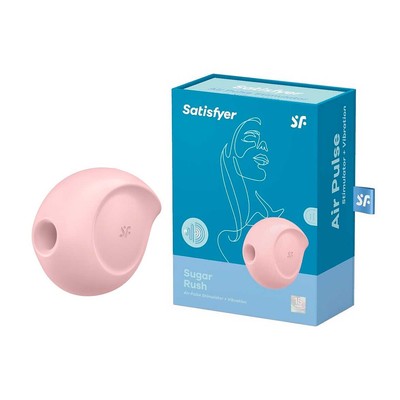 Estimulador Clitoriano em Silicone com 11 Níveis de Pulsações, 12 Modos de Vibração e Prova D'água - Satisfyer Sugar Rush | 8,4 x 3,9 cm