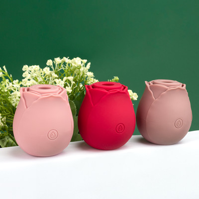 Estimulador Clitoriano em Silicone com Formato de Rosa, 10 Modos de Pulsação e Recarregável - Exclusiva Rose | 6,6 x 5,9 cm | Disponível em 3 Cores