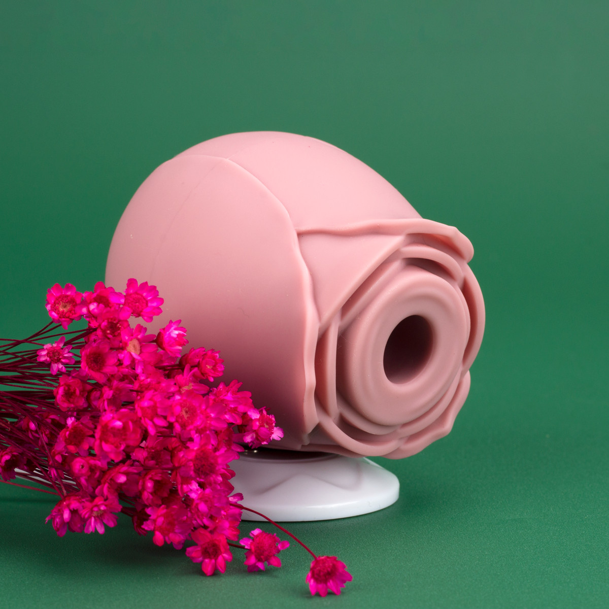 Estimulador Clitoriano em Silicone com Formato de Rosa, 10 Modos de Pulsação e Recarregável - Exclusiva Rose | 6,6 x 5,9 cm | Disponível em 3 Cores - 3