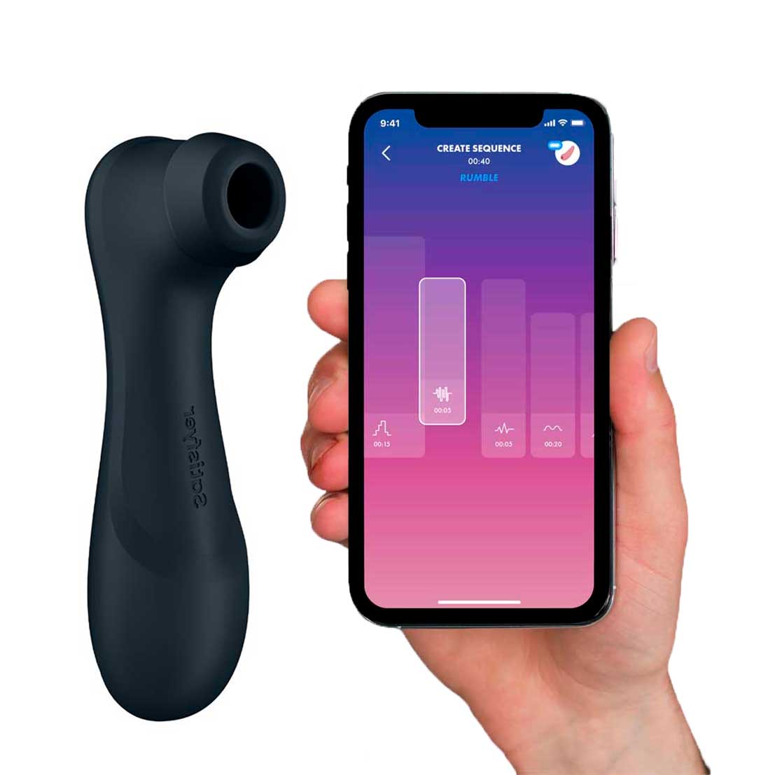 Estimulador Clitoriano em Silicone com Tecnologia Liquid Air, App Control, 12 Modos Vibração e à Prova D'água - Satisfyer PRO 2 Generation 3 | 16,5 x 4,1 cm | Disponível em 2 Cores - 12