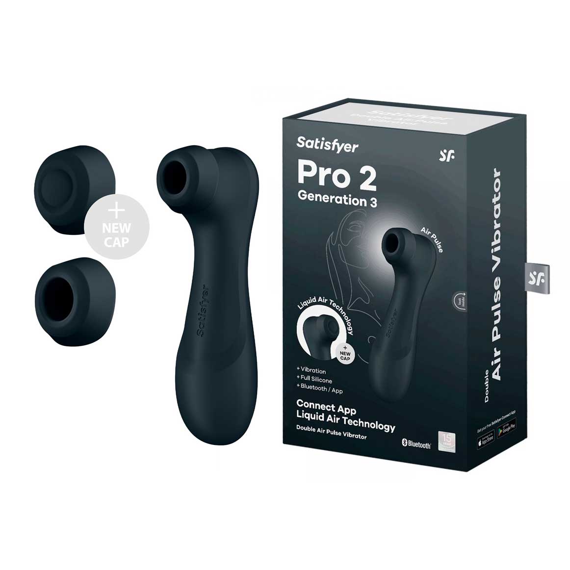 Estimulador Clitoriano em Silicone com Tecnologia Liquid Air, App Control, 12 Modos Vibração e à Prova D'água - Satisfyer PRO 2 Generation 3 | 16,5 x 4,1 cm | Disponível em 2 Cores - 11