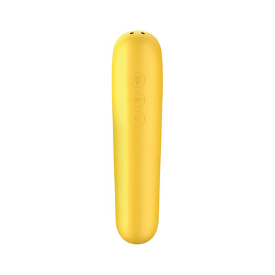 Foto 5 do produto Estimulador Clitoriano e Vibrador Recarregável em Silicone com 11 Modos de Sucção e Vibração - Satisfyer Dual Love