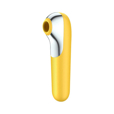 Foto 3 do produto Estimulador Clitoriano e Vibrador Recarregável em Silicone com 11 Modos de Sucção e Vibração - Satisfyer Dual Love