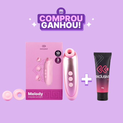 Estimulador de Clitóris com 10 Modos de Estímulos com 3 Bocais e Carregamento USB Magnético - Exclusiva Melody