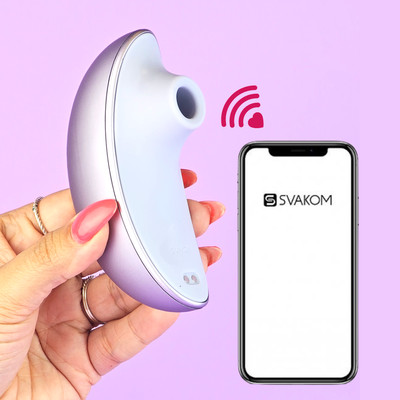 Estimulador de Clitóris com 5 Modos de Intensidade de Ondas de Pressão, Função Memória, App Control e Case Projetor Recarregável - Svakom Pulse Galaxie