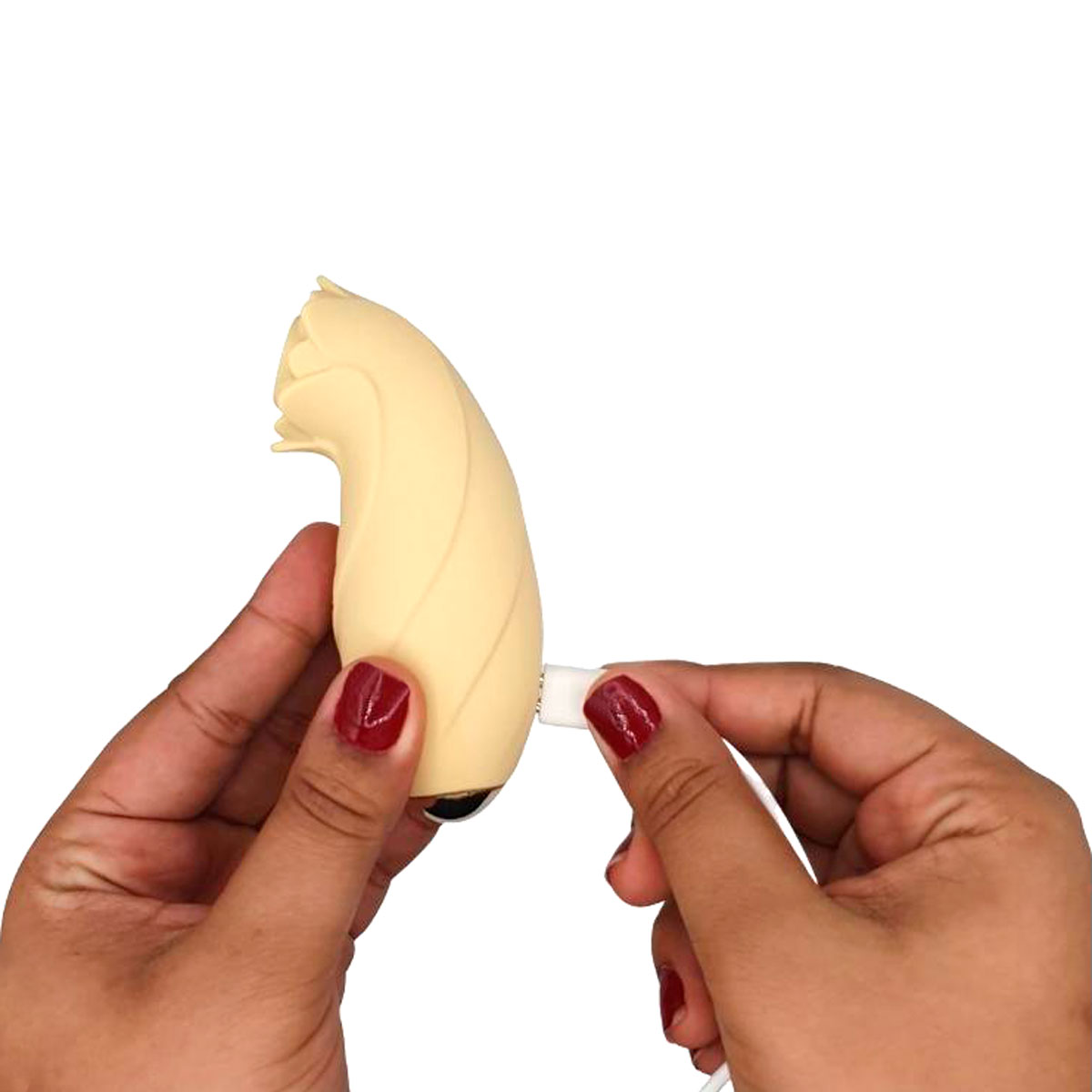 Estimulador de Clitóris Recarregável com 7 Modos de Pulsação e 3 Modos de Intensidade - White Lotus | 13 x 4,1 cm - 4