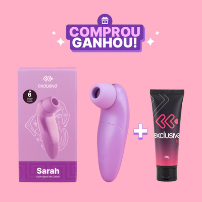 Estimulador de Clítoris em ABS Macio com 6 Modos Pulsação e Capa Removível para Sucção - Exclusiva Sarah