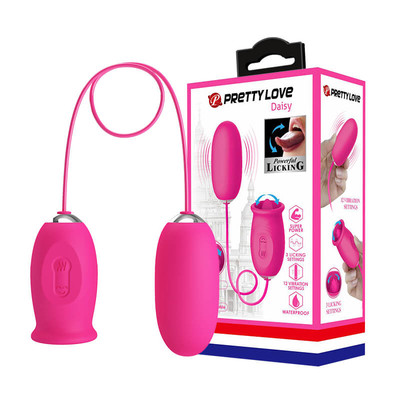 Foto 2 do produto Estimulador de Clítoris com Cápsula Vibratória, 12 Modos de Vibração e 3 Movimentos de Língua - Pretty Love Daisy | Disponível em 2 Cores