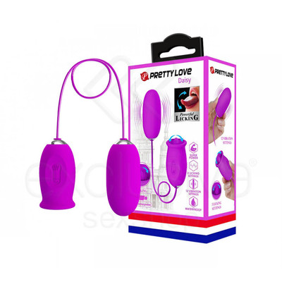 Foto 5 do produto Estimulador de Clítoris com Cápsula Vibratória, 12 Modos de Vibração e 3 Movimentos de Língua - Pretty Love Daisy | Disponível em 2 Cores