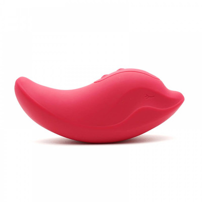 Foto 3 do produto Estimulador de Clítoris Feito em Silicone com Formato de Golfinho Recarregável - Kisstoy Young Heidi | 10,6 x 3,9 cm