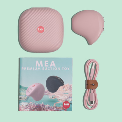 Estimulador de Clitóris com Formatado Ergonômico em Silicone, 3 Modos de Sucção, 5 Intensidades e Estojo Recarregável - Fun Factory Mea