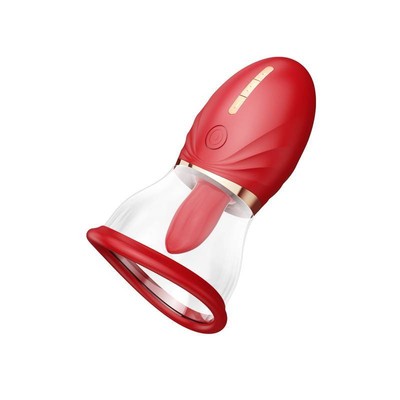 Foto 2 do produto Estimulador de Clitóris em Formato de Língua com 6 Modos de Vibração e Sucção, Recarregável - Realov Adoramor Magic Tongue Pleasure