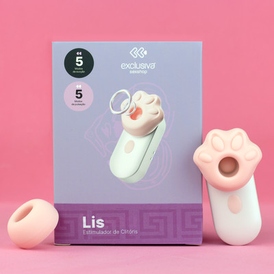Foto 1 do produto Estimulador de Clitóris em Formato de Patinha com 5 Modos de Pulsação e Recarregável - Exclusiva Lis