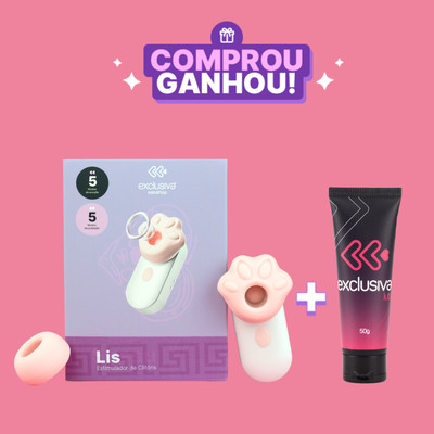 Estimulador de Clitóris em Formato de Patinha com 5 Modos de Pulsação e Recarregável - Exclusiva Lis