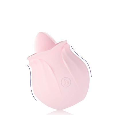 Foto 2 do produto Estimulador de Clitóris em Formato de Rosa com Língua, Recarregável e 10 Modos Vibração - S-Hande Nectar | 7,8 x 5,3 cm