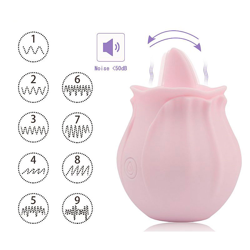 Estimulador de Clitóris em Formato de Rosa com Língua, Recarregável e 10 Modos Vibração - S-Hande Nectar | 7,8 x 5,3 cm - 3