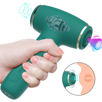Estimulador de Clitóris no Formato de Secador em Silicone, 10 Modos de Pulsação, 10 Tipos de Sucção e Recarregável - Ny Toys Dirce | 15,5 x 4,7