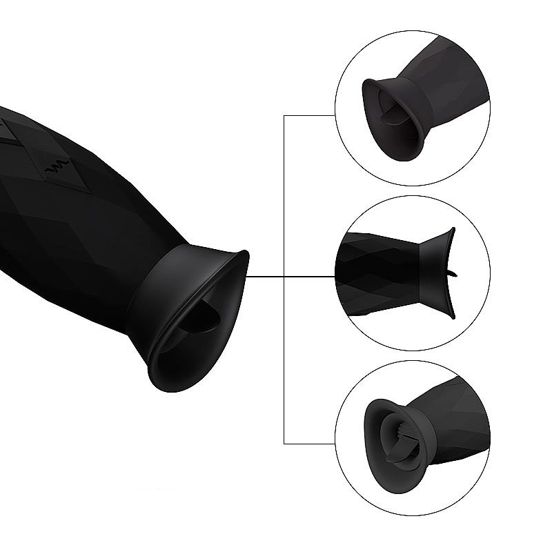 Estimulador de Clitóris com Língua, 7 Modos de Vibração e 2 Capas em Silicone - Dibe Orgasm Clitoral | 19,5 x 3,6 cm - 7