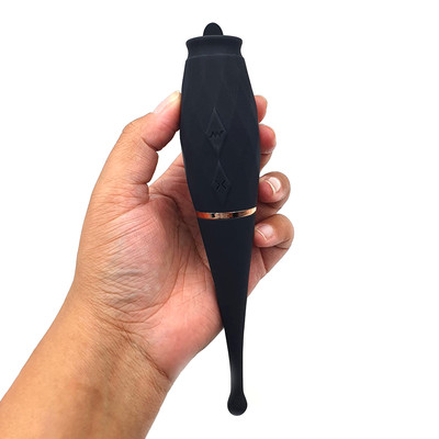 Estimulador de Clitóris com Língua, 7 Modos de Vibração e 2 Capas em Silicone - Dibe Orgasm Clitoral | 19,5 x 3,6 cm