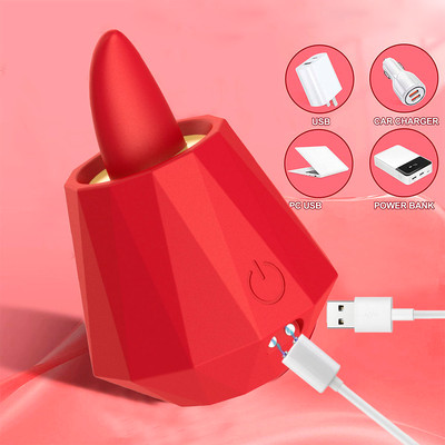 Foto 5 do produto Estimulador de Clitóris com Língua Rotativa em 5 Níveis, Recarregável - YouVibe | 3,5 x 2 cm