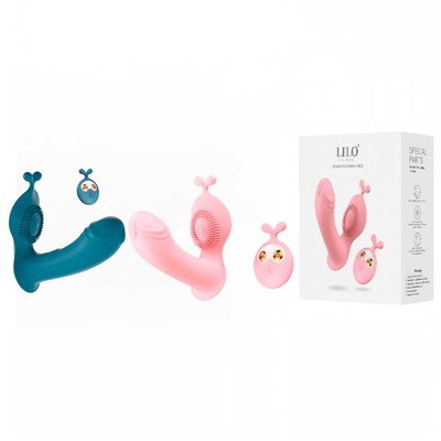 Foto 5 do produto Vibrador Estimulador de Ponto G e Clitóris, Recarregável com 10 Modos de Vibração e Controle Remoto Sem Fio - Lilo Cute Rabbit | 10 x 3,6 cm | Disponível em 2 Cores