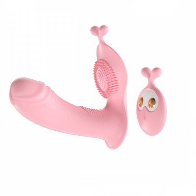 Vibrador Estimulador de Ponto G e Clitóris, Recarregável com 10 Modos de Vibração e Controle Remoto Sem Fio - Lilo Cute Rabbit | 10 x 3,6 cm | Disponível em 2 Cores
