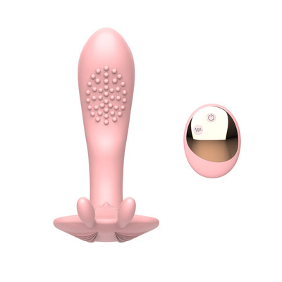 Foto 3 do produto Estimulador de Clitóris e Períneo com Penetrador de Ponto G, Recarregável, 10 Modos de Vibração e Controle Remoto sem Fio - Jenny Rabbit Wearable Vibrator | 8,5 x 3 cm