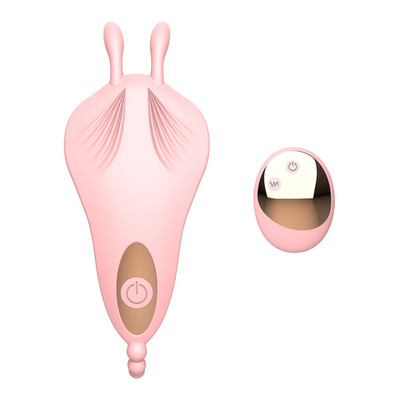 Foto 6 do produto Estimulador de Clitóris e Períneo com Penetrador de Ponto G, Recarregável, 10 Modos de Vibração e Controle Remoto sem Fio - Jenny Rabbit Wearable Vibrator | 8,5 x 3 cm