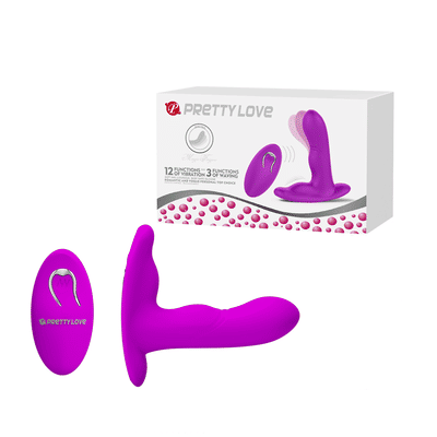 Estimulador de Clítoris e Ponto G com 12 Modos de Vibração e Controle Remoto sem Fio - Pretty Love Magic Fingers | 9 x 2,7 cm